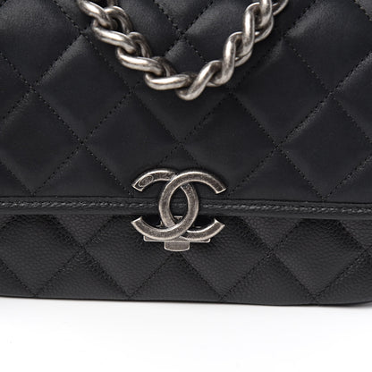 Chanel Caviar Iridescent Calfskin Quilted Small Daily Carry Messenger Black 10 of 12