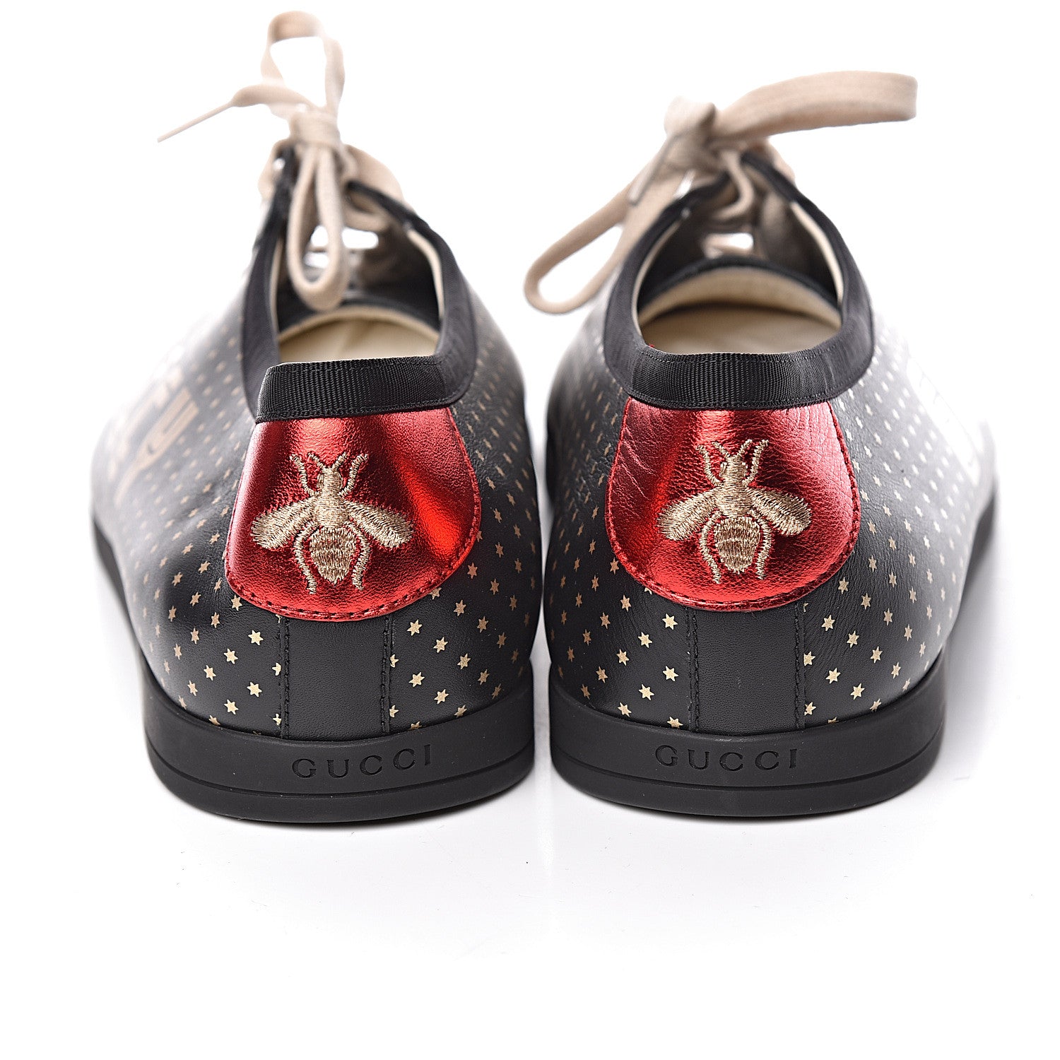 Gucci X SEGA Calfskin GUCCY Stars Mens Falacer Sneakers 12 Black 10 of 11