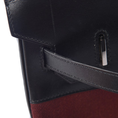 Hermes Toile Box Potamus Birkin 35 Black Rouge H 8 of 19