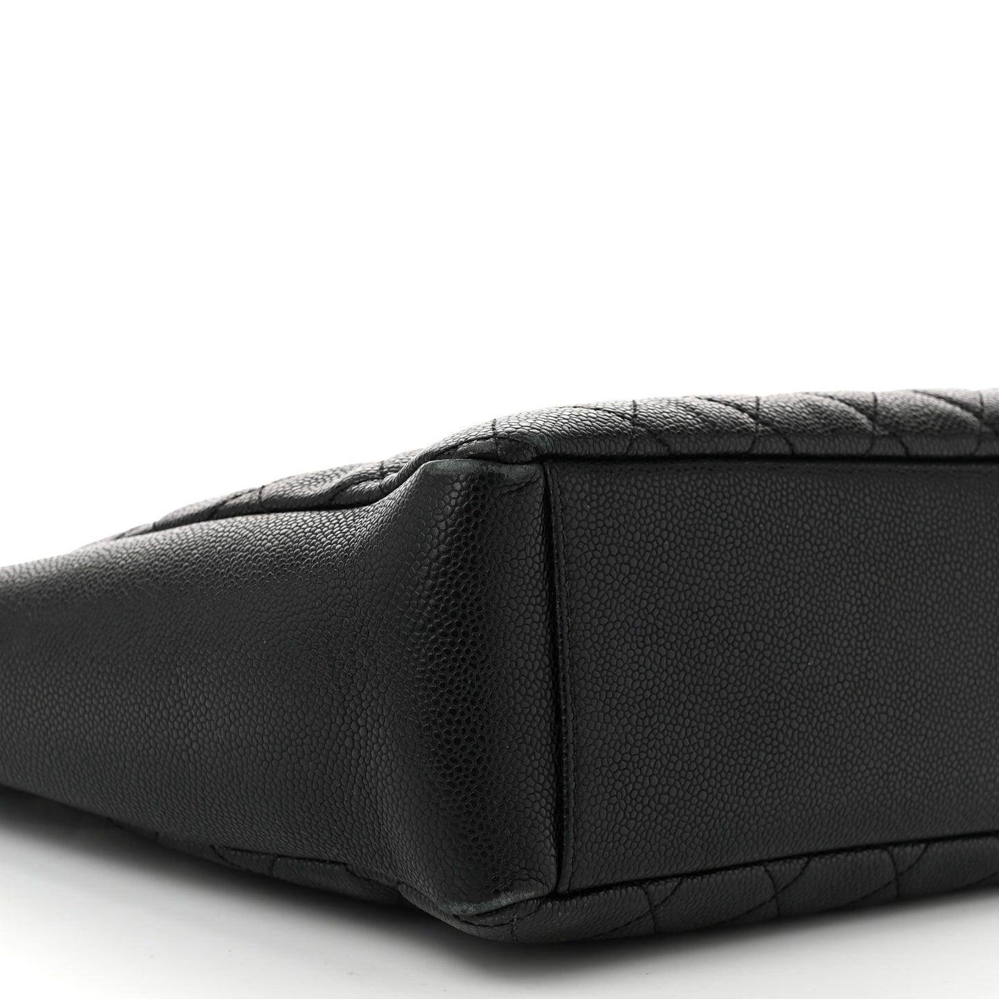 Caviar Quilted Vertical Grand Shopping Tote GST Black