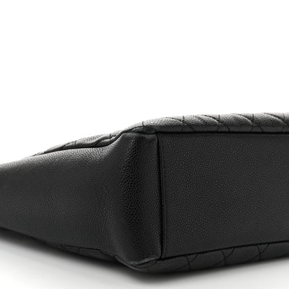 Chanel Caviar Quilted Vertical Grand Shopping Tote GST Black 9 of 12