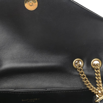 Saint Laurent Calfskin Y Quilted Monogram Small Loulou Chain Satchel Black 13 of 15
