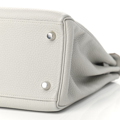 Hermes Taurillon Clemence Kelly Retourne 32 Gris Perle 9 of 11