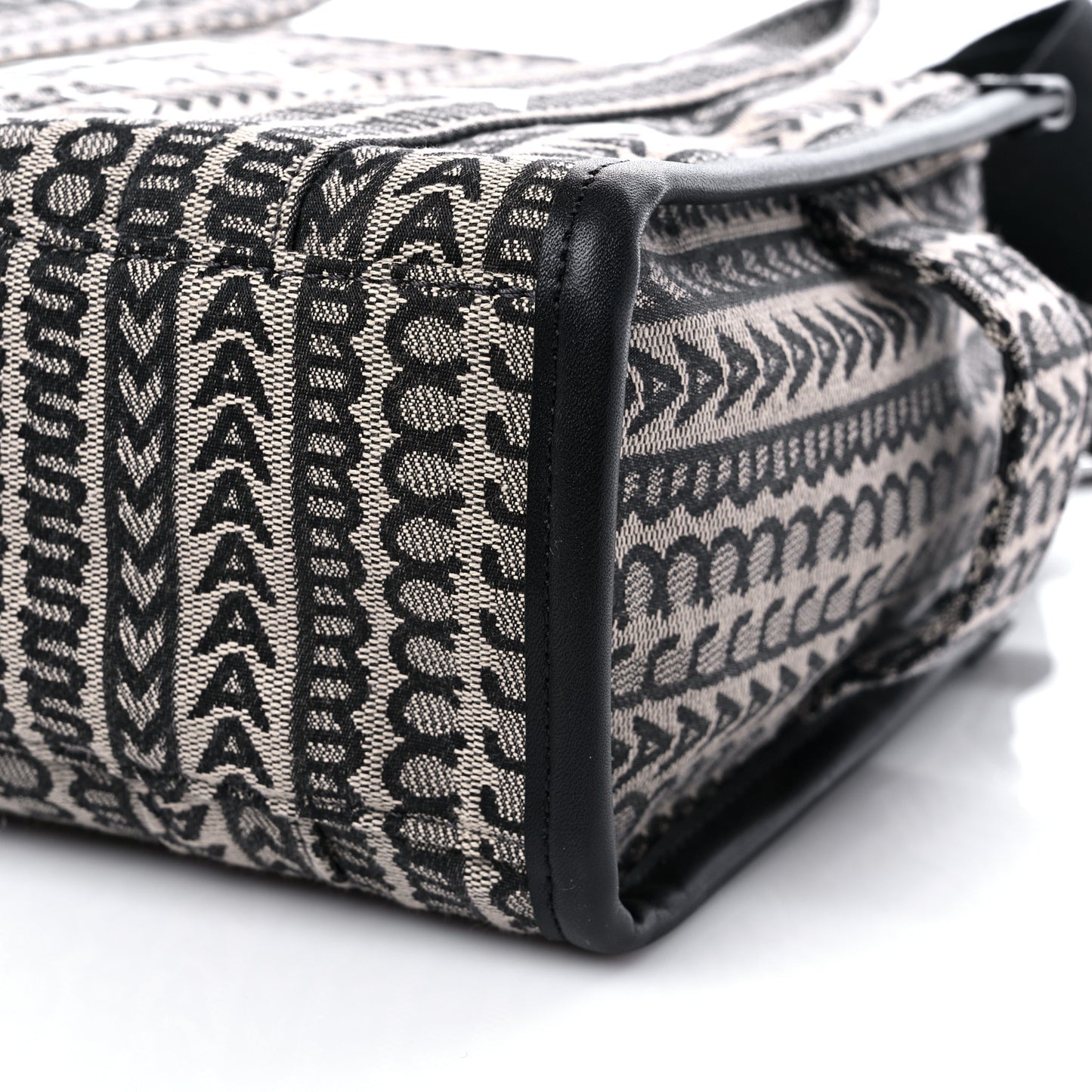 Cotton Jacquard Monogram Mini The Traveler Tote Bag Beige Multicolor