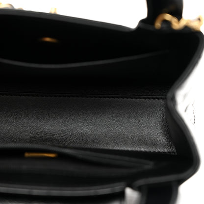 Chanel Shiny Aged Calfskin Quilted Nano Kelly Shopper Black 5 of 10