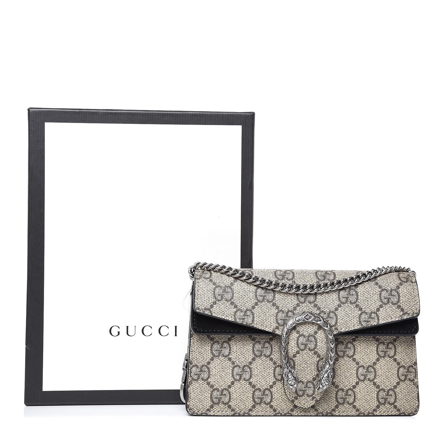 GG Supreme Monogram Super Mini Dionysus Shoulder Bag Black