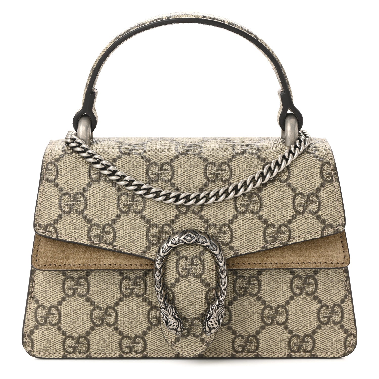 Gucci GG Supreme Monogram Mini Dionysus Top Handle Bag Taupe 1 of 9