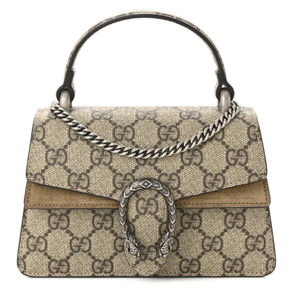 Gucci GG Supreme Monogram Mini Dionysus Top Handle Bag Taupe 1 of 9