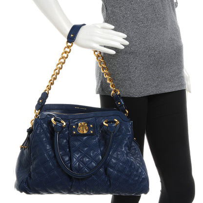 Marc Jacobs Quilted Leather Alyona Bag Navy 2 of 8