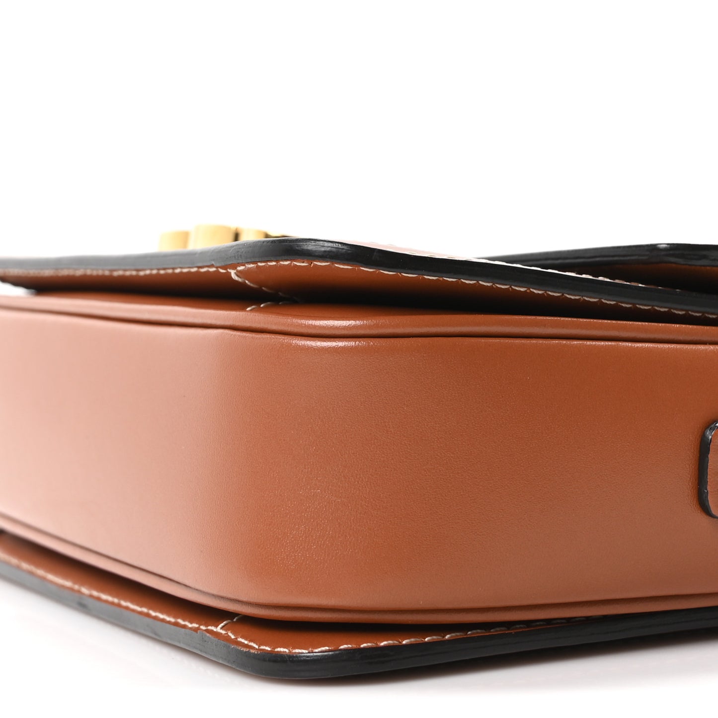 Calfskin Triomphe Canvas Teen Triomphe Bag Tan