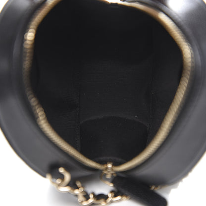 Chanel Caviar Quilted French New Wave Round Clutch With Chain Black 5 of 11