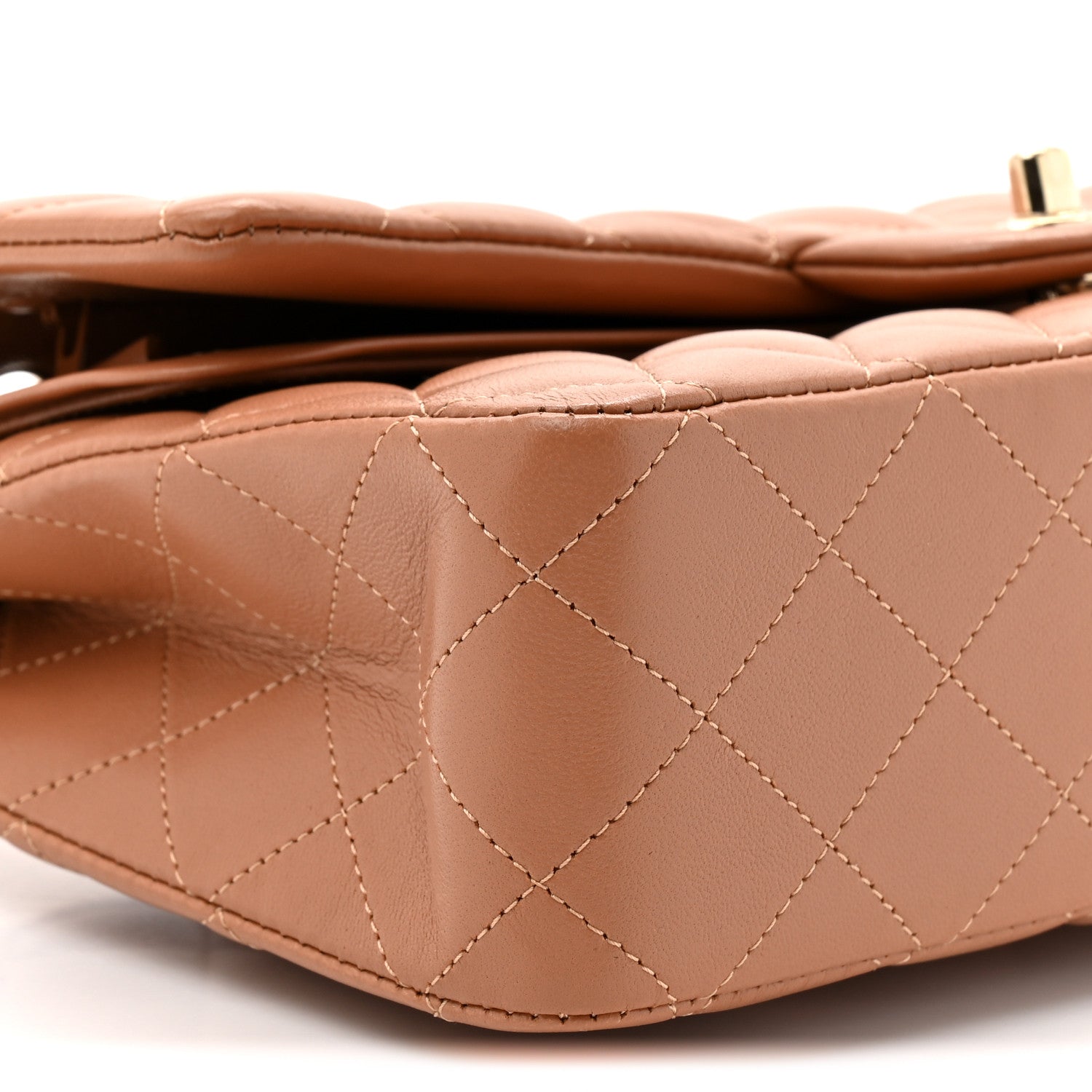 Chanel Lambskin Quilted Medium Double Flap Brown 9 of 10