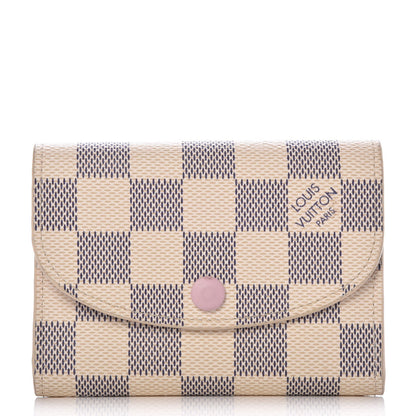 Louis Vuitton Damier Azur Rosalie Coin Purse Rose Ballerine 1 of 7