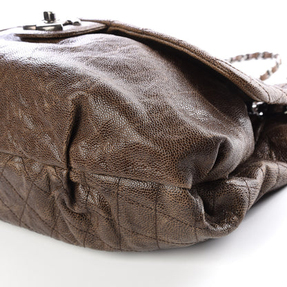 Chanel Caviar Quilted Medium Elastic Flap Brown 6 of 9
