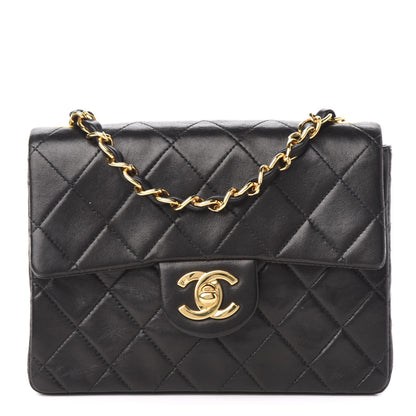 Chanel Lambskin Quilted Mini Square Flap Black 1 of 10