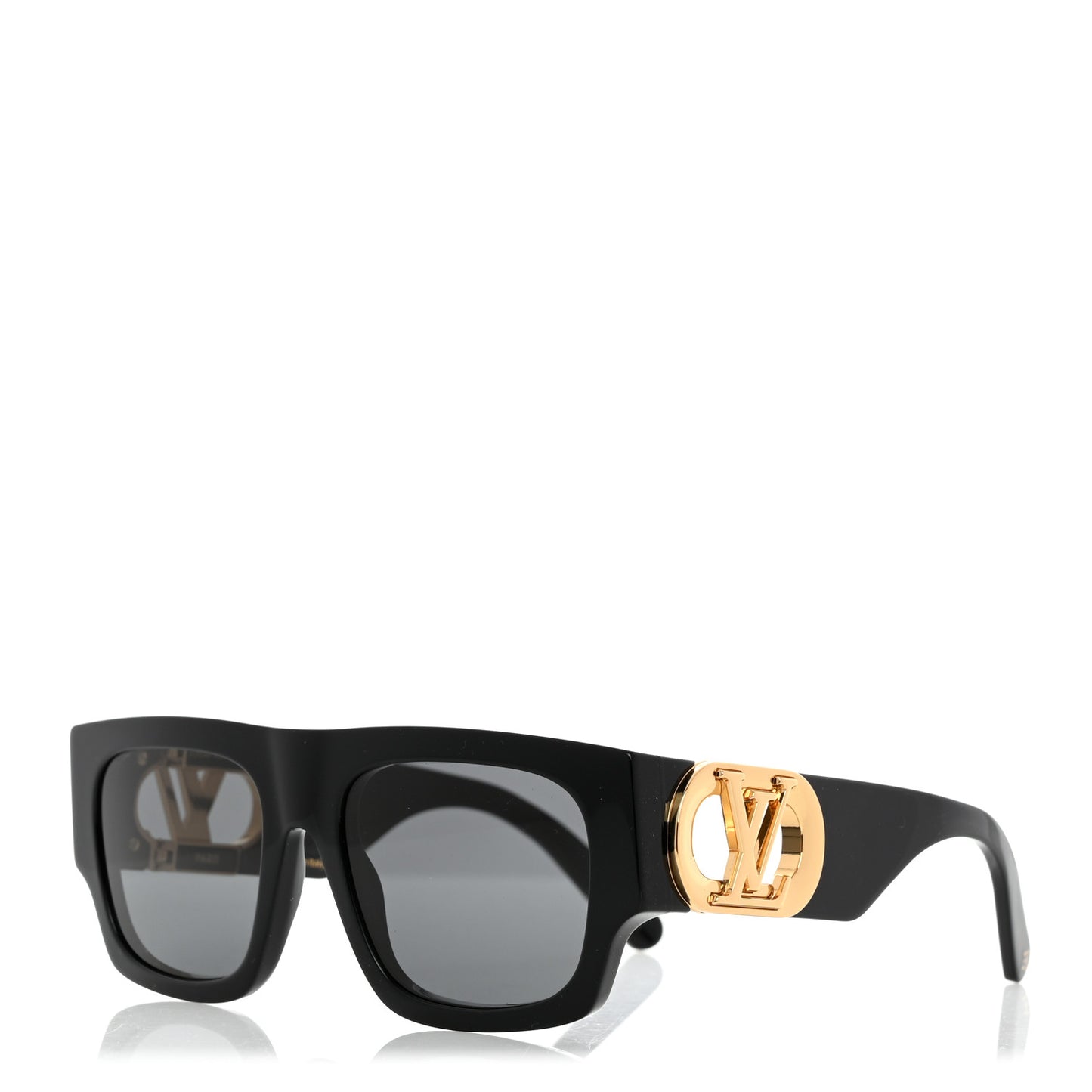 Acetate LV Link Square Sunglasses Z1478E Black