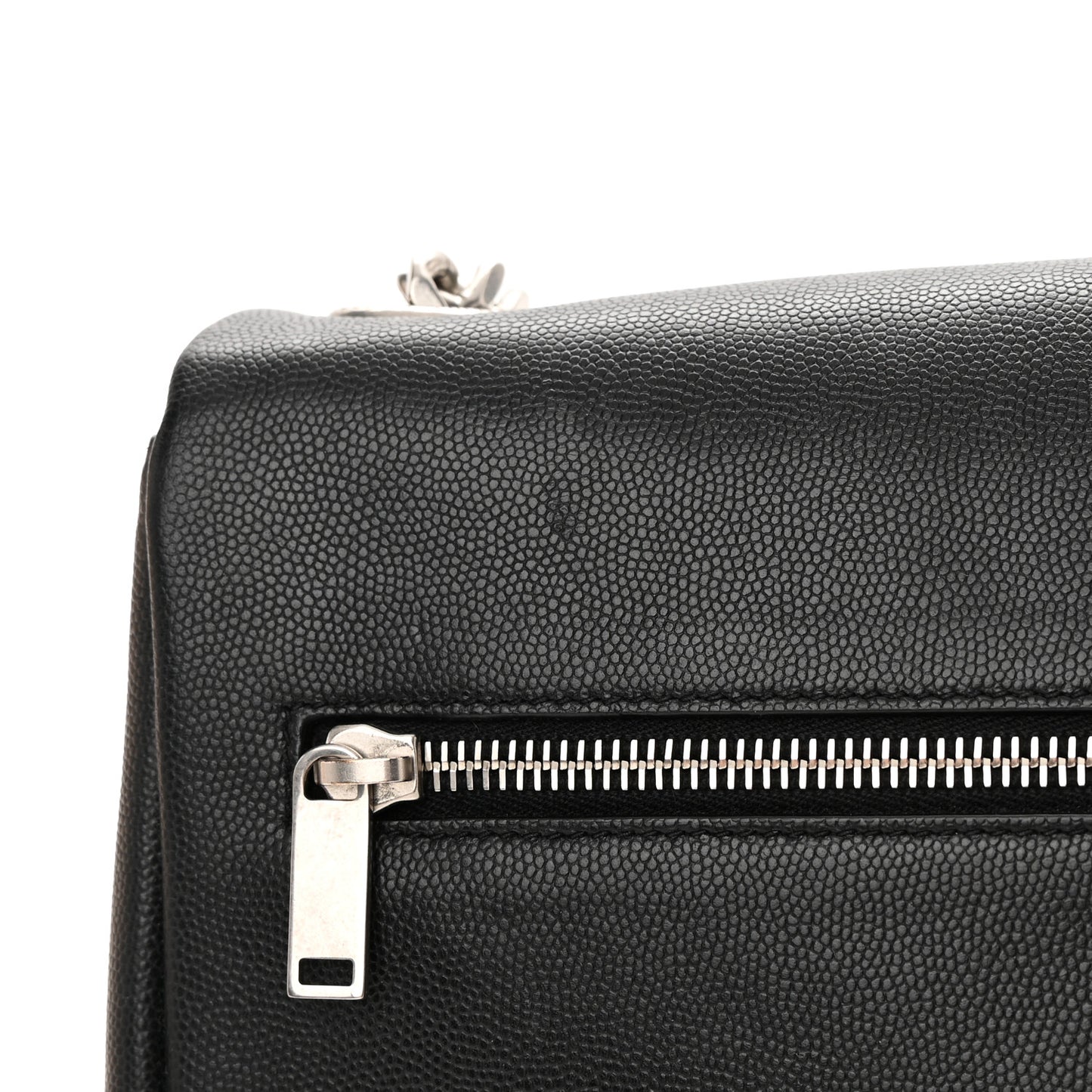 Grain De Poudre Medium West Hollywood Monogram Fold-Over Black