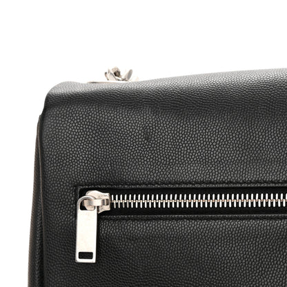 Saint Laurent Grain De Poudre Medium West Hollywood Monogram Fold-Over Black 12 of 12