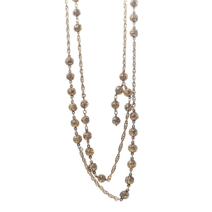 Chanel CC Long Chain Necklace Gold 1 of 8