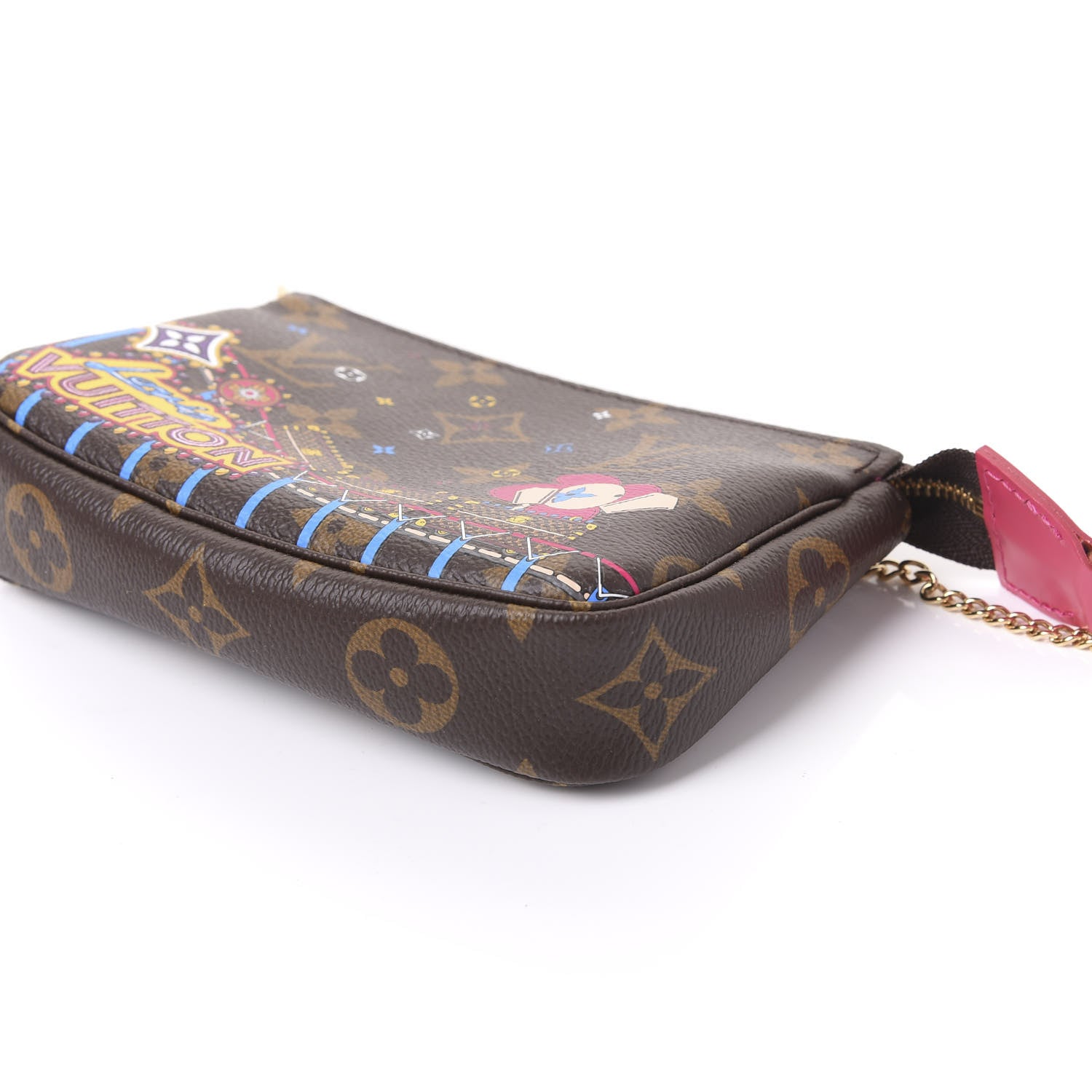 Louis Vuitton Monogram 2020 Christmas Animation Roller Coaster Mini Pochette Accessories Pivoine 6 of 10