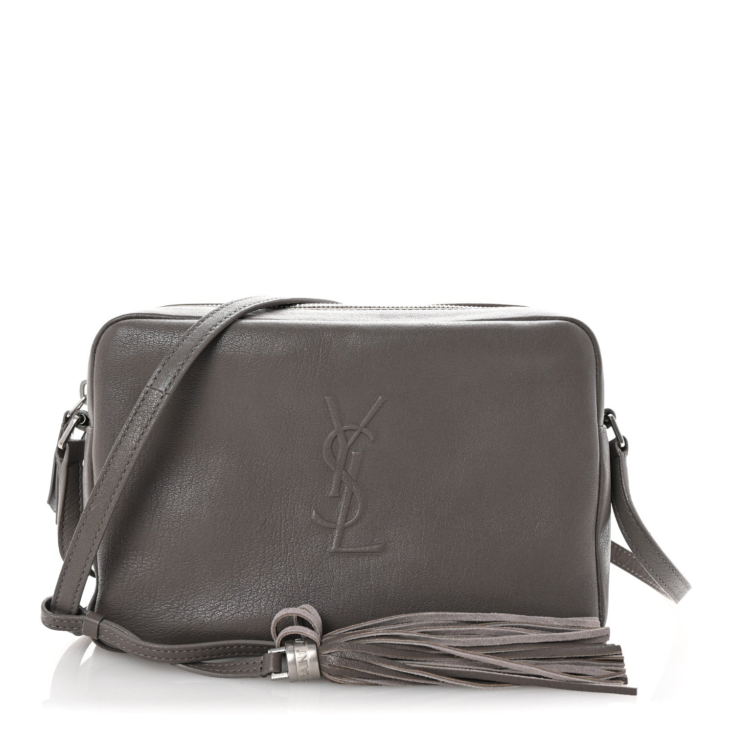 Saint Laurent Lambskin Monogram Small Lou Camera Bag Fog 1 of 9