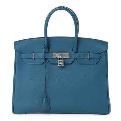 Hermes Togo Birkin 35 Bleu Izmir 1 of 12
