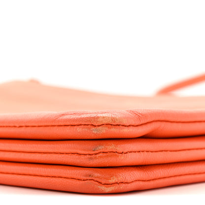 Celine Lambskin Large Trio Crossbody Bag Orange 11 of 14