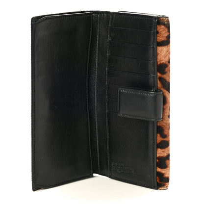 Alexander McQueen Calf Hair Leopard Print Skull Continental Wallet 10 of 20