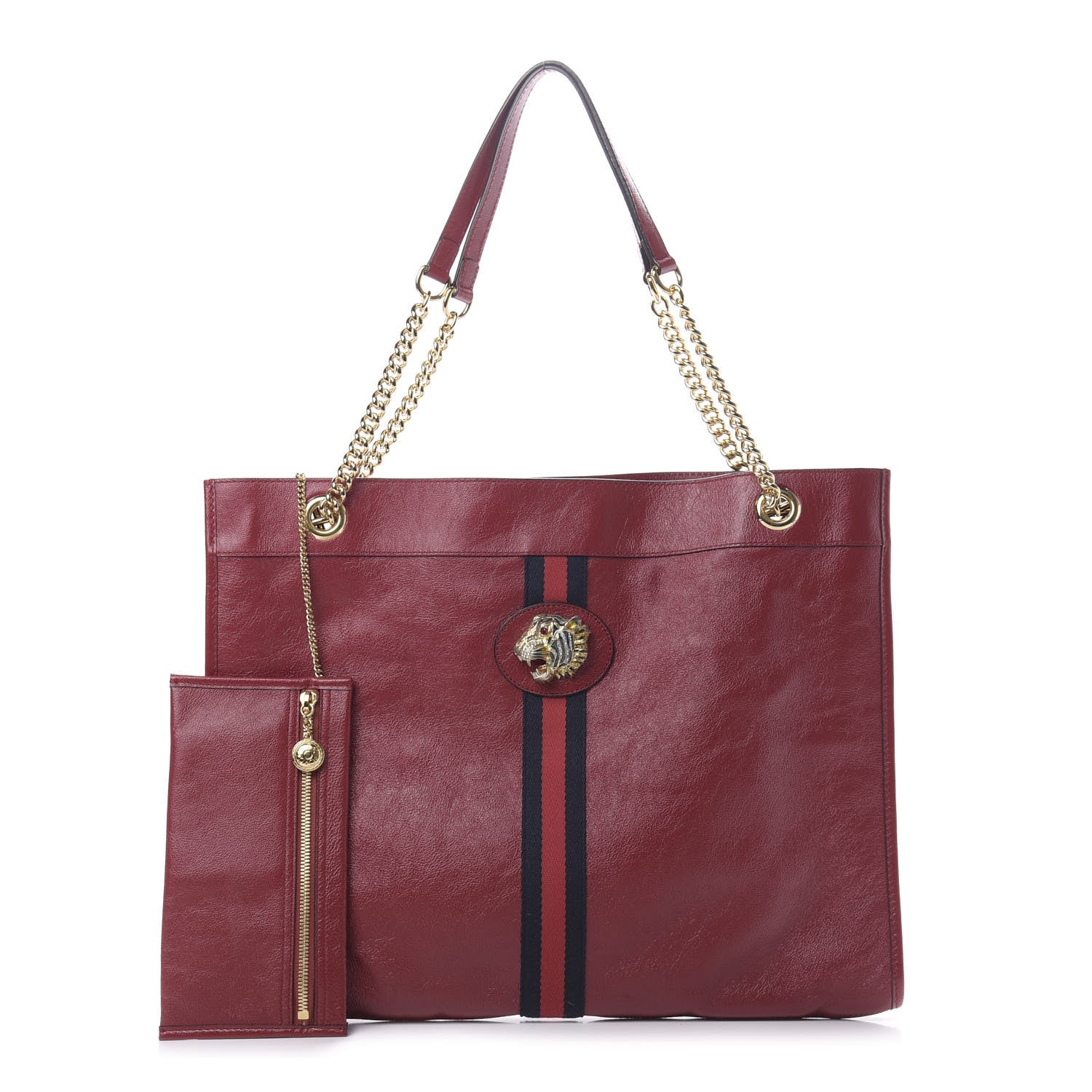 Gucci Calfskin Large Rajah Chain Tote Romantic Cherry 1 of 11