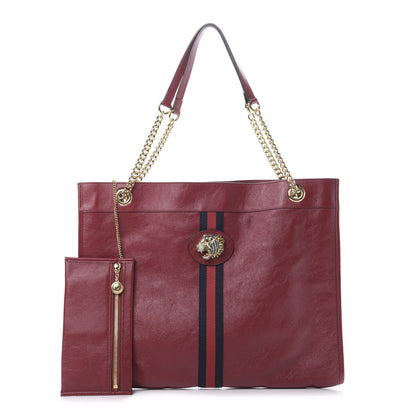 Gucci Calfskin Large Rajah Chain Tote Romantic Cherry 1 of 11