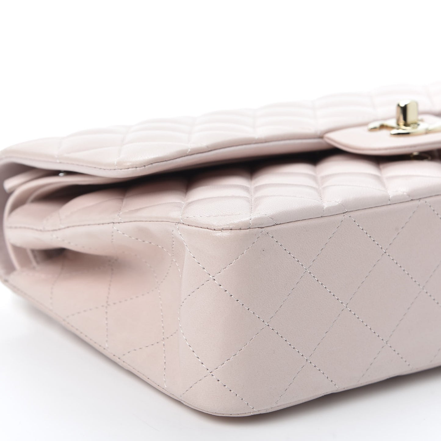 Lambskin Quilted Medium Double Flap Pink