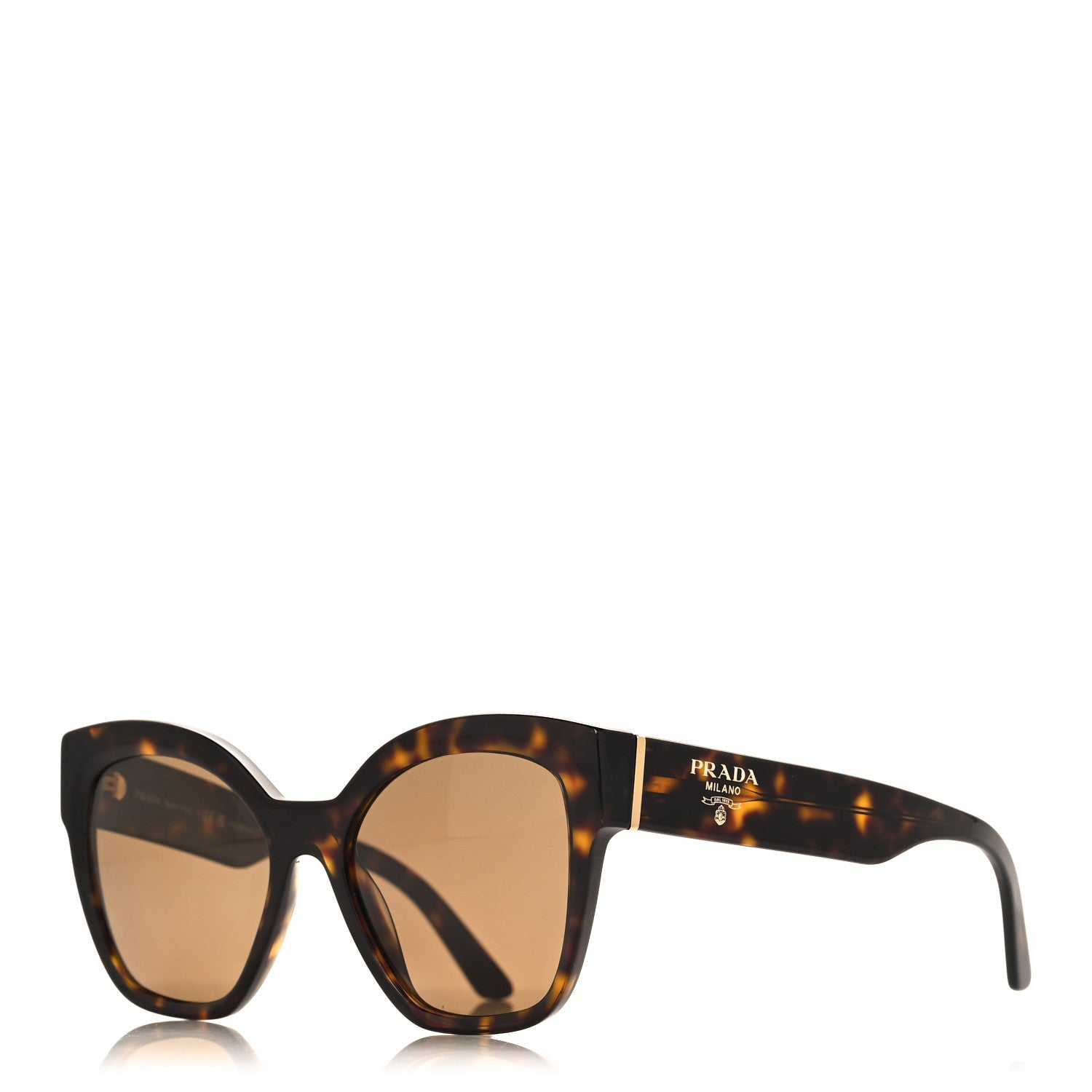 Prada Acetate Polarized Sunglasses SPR 17Z Havana 1 of 7