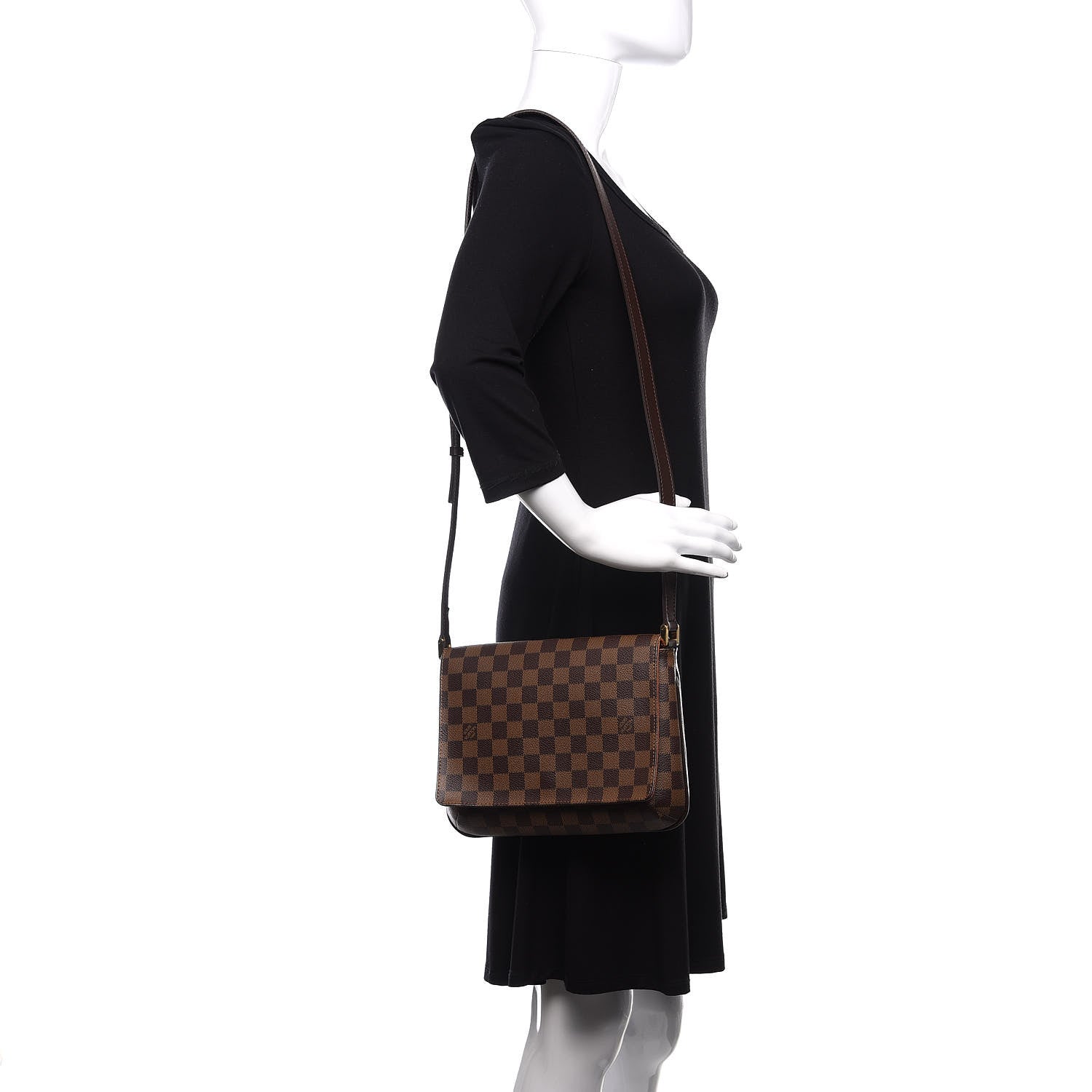 Louis Vuitton Damier Ebene Musette Tango Long Strap 2 of 10