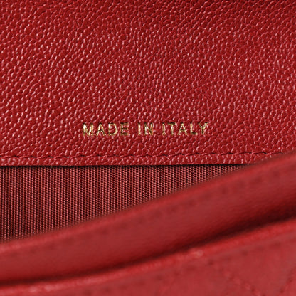Chanel Caviar Quilted Boy Flap Card Holder Wallet Red 7 of 7