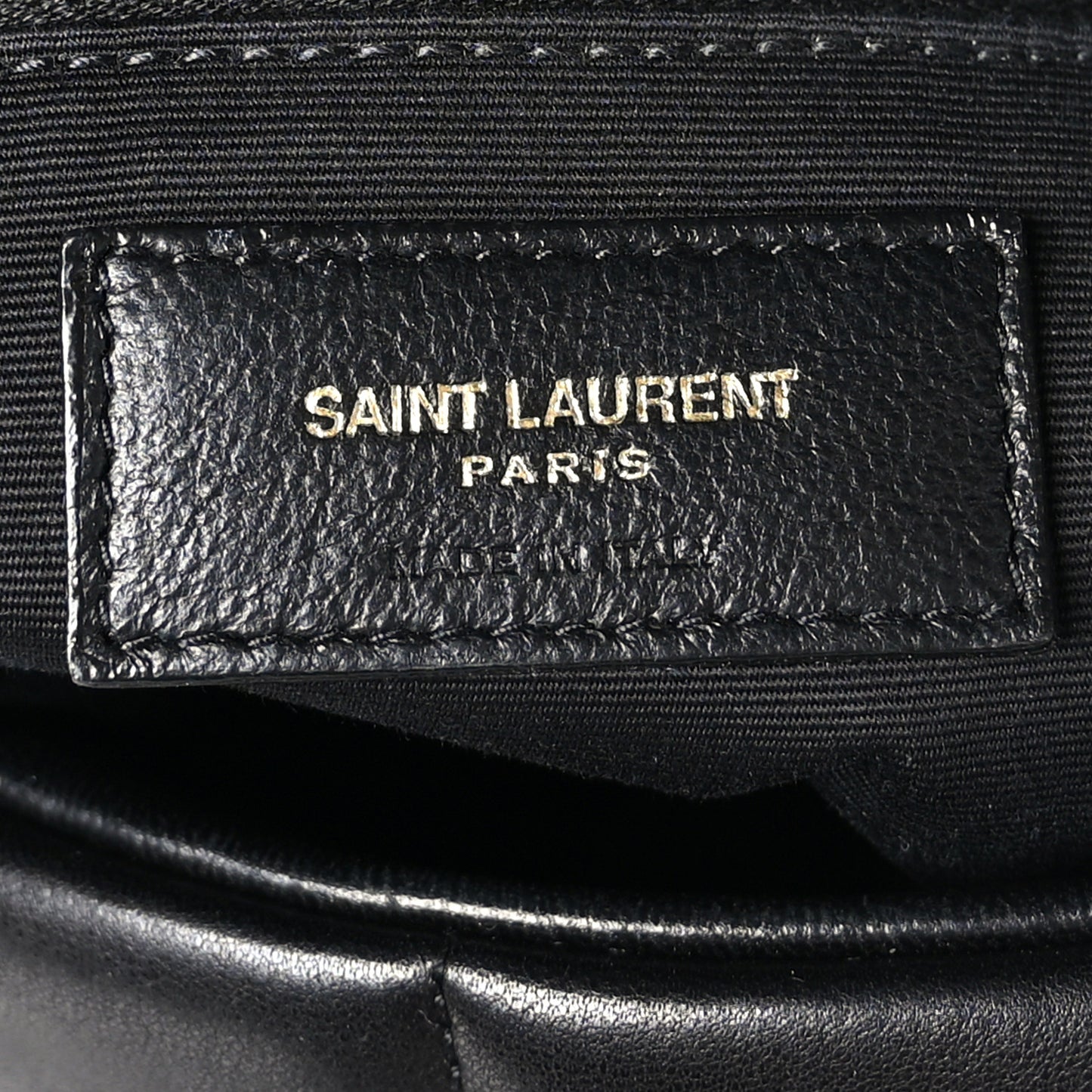 Lambskin Quilted Small Loulou Puffer Monogram Chain Satchel Black