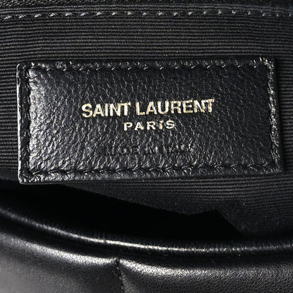 Saint Laurent Lambskin Quilted Small Loulou Puffer Monogram Chain Satchel Black 6 of 10