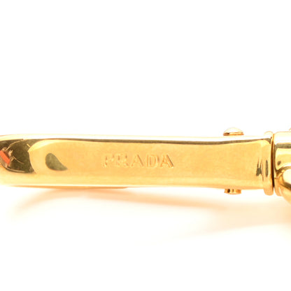 Prada Vitello Daino Striped Fabric Shoulder Strap 4 of 4