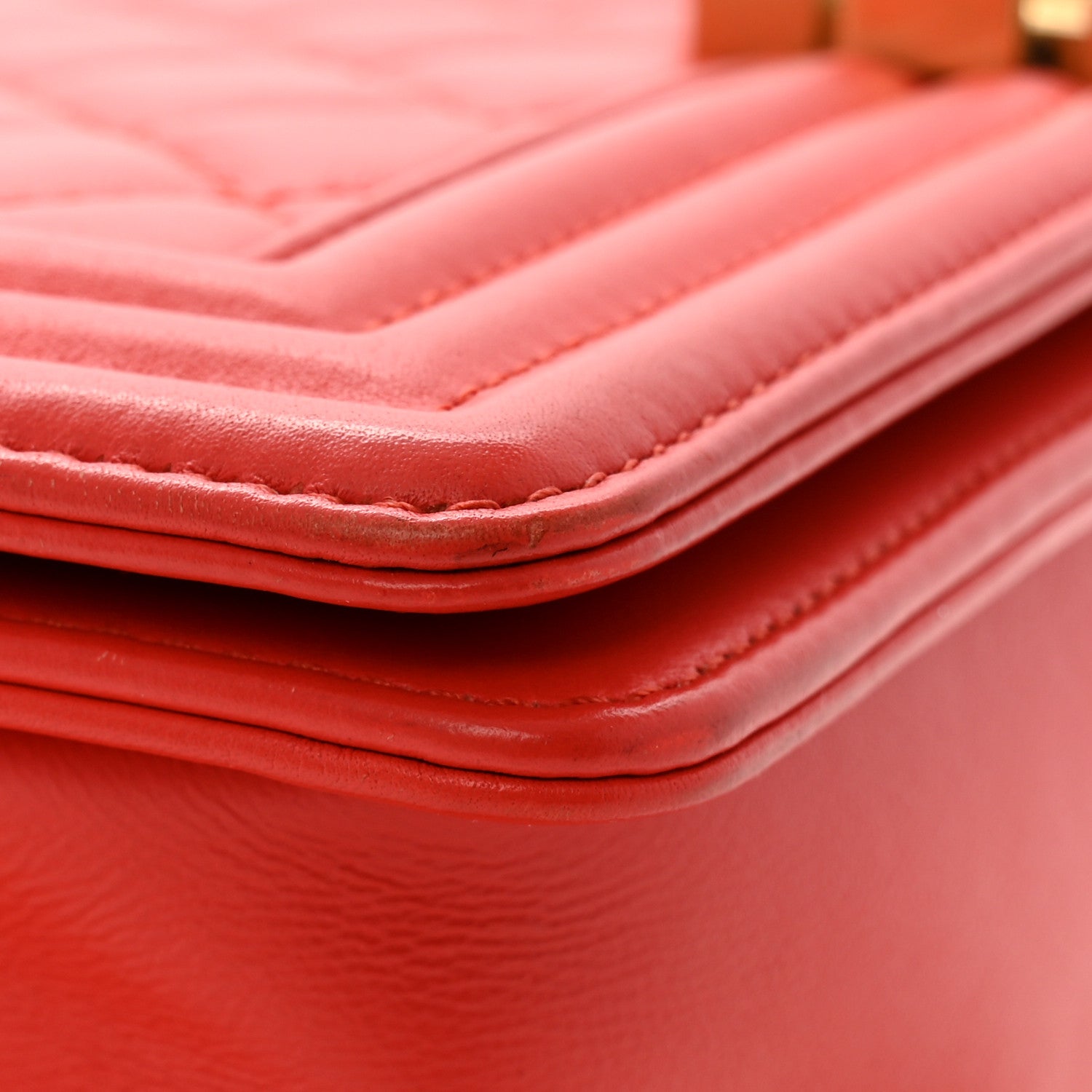 Chanel Lambskin Quilted Medium Boy Flap Red 12 of 13