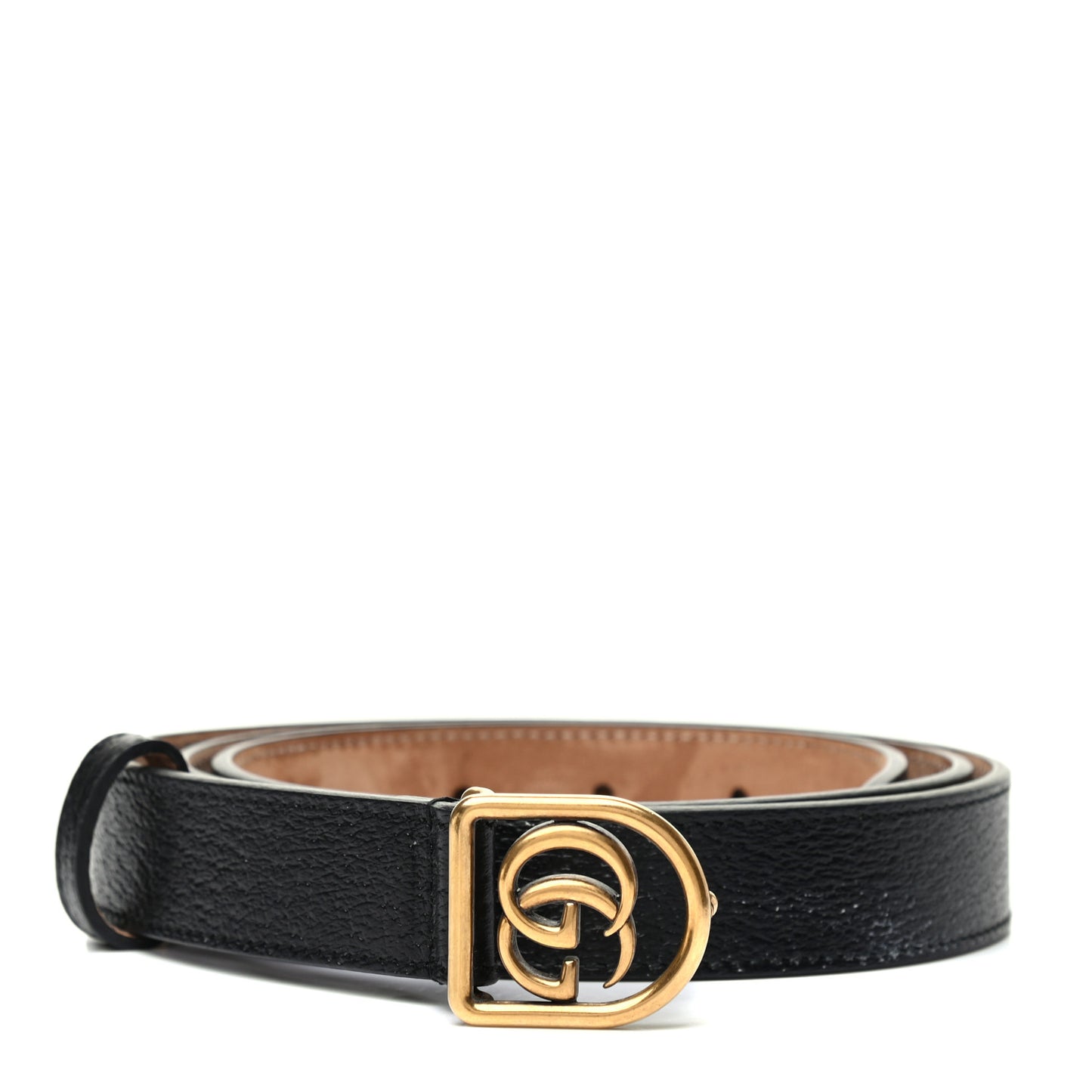 Calfskin Framed Double G Belt 100 40 Black