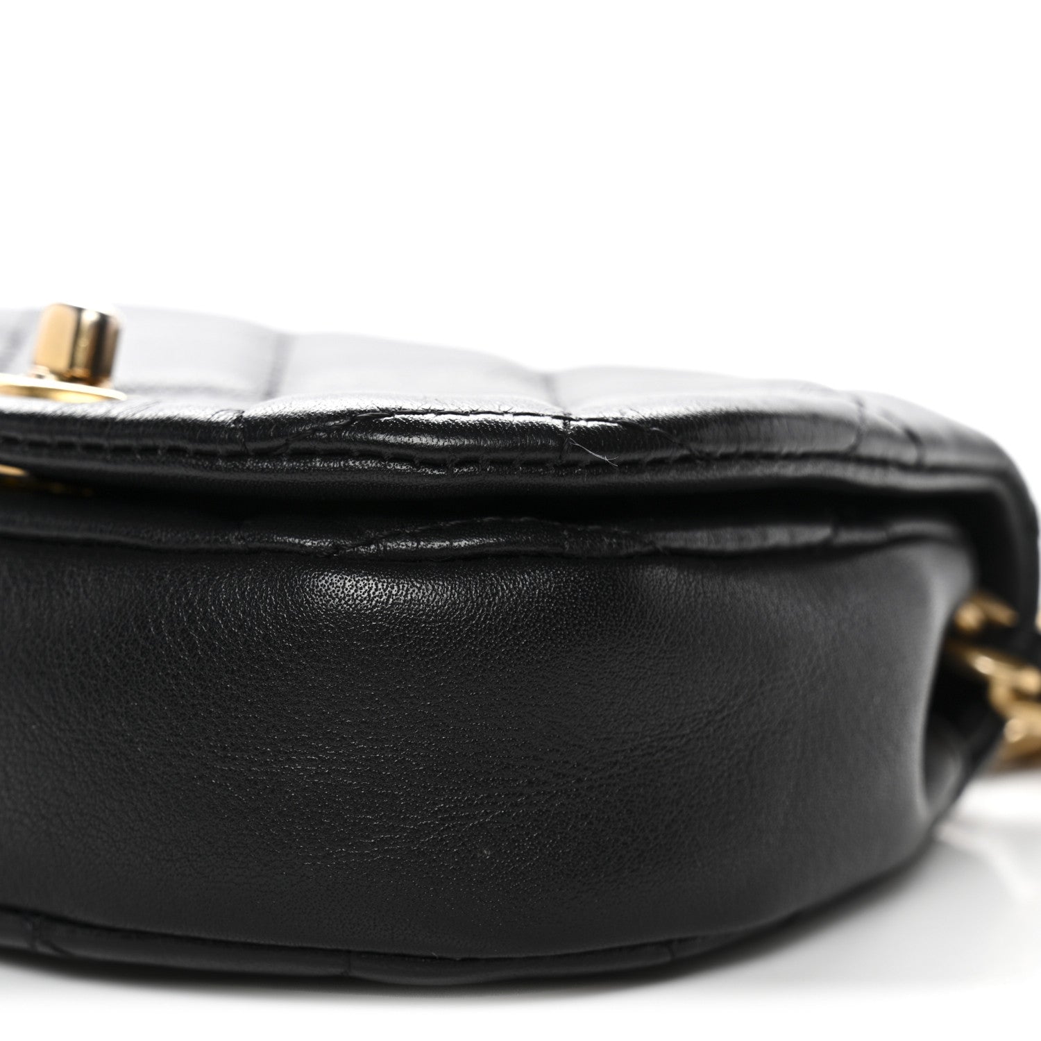Chanel Calfskin Quilted Mini Coco Mail Clutch With Chain Black 11 of 12