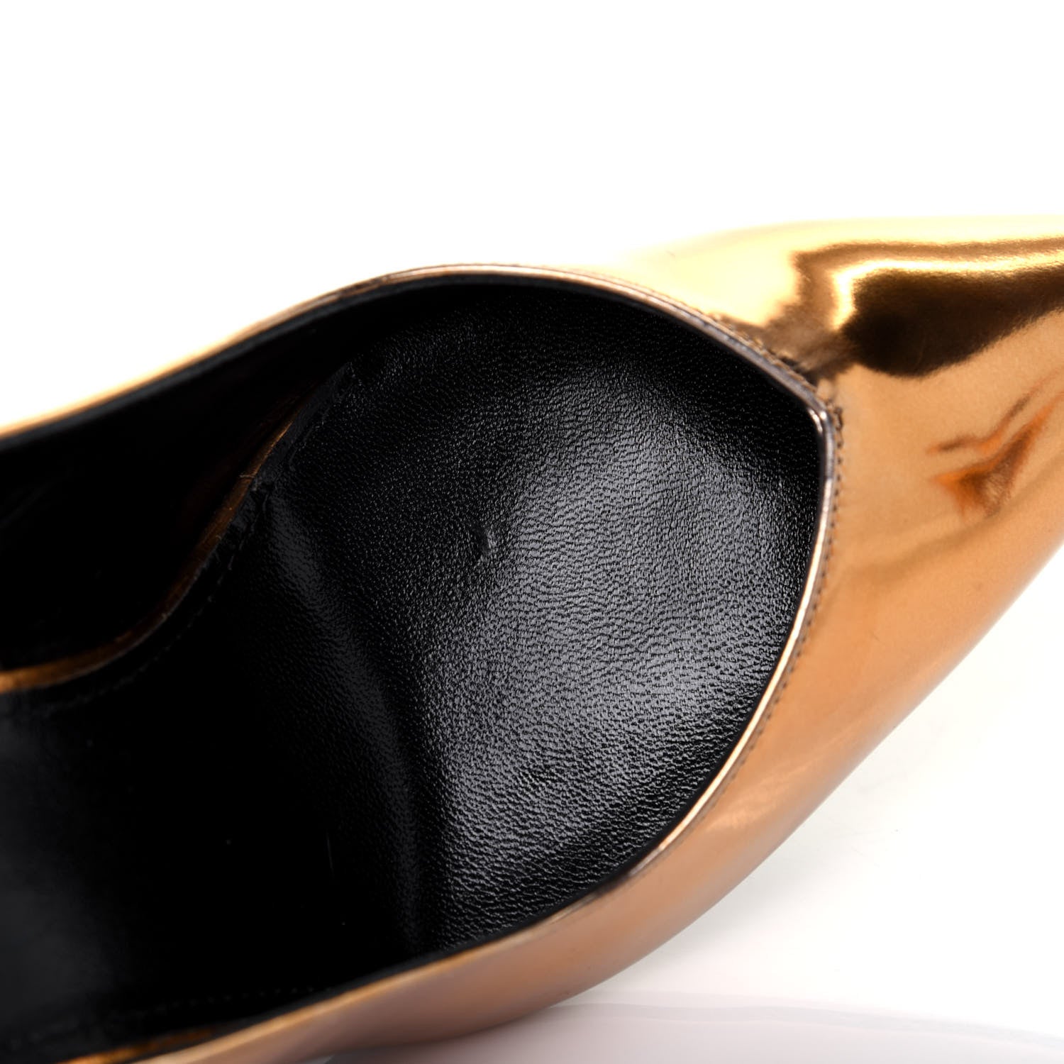 Saint Laurent Laminated Calfskin Kiki 85 Slingback Pumps 37.5 Egypt Gold 10 of 12