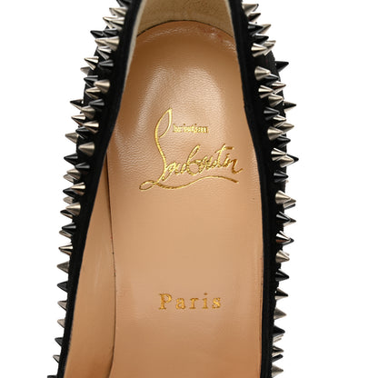 Christian Louboutin Veau Velours Studded Escarpic 100 Pumps 35.5 Black 6 of 8