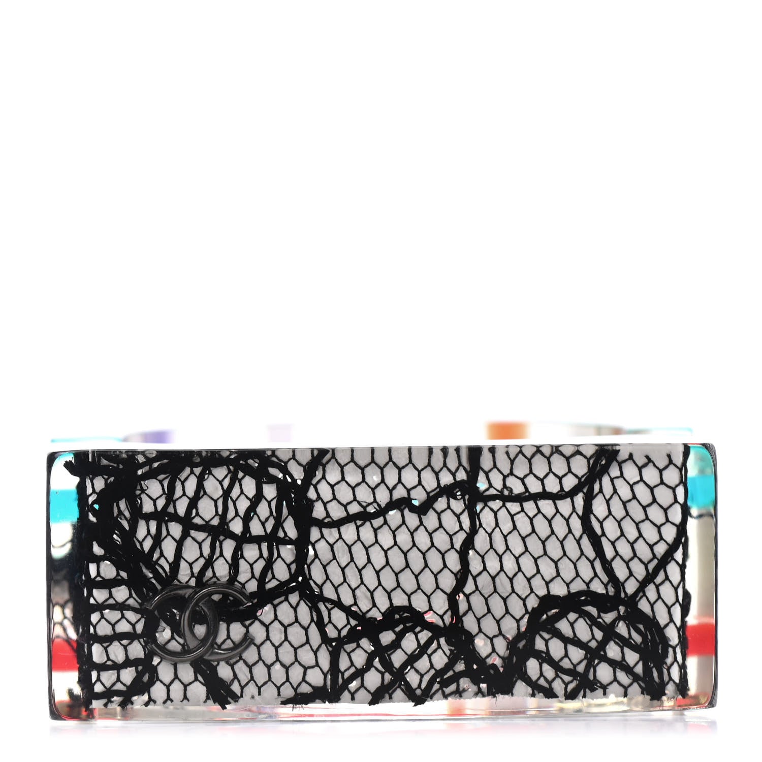 Chanel Resin Lace CC Bangle Bracelet Multicolor 1 of 4