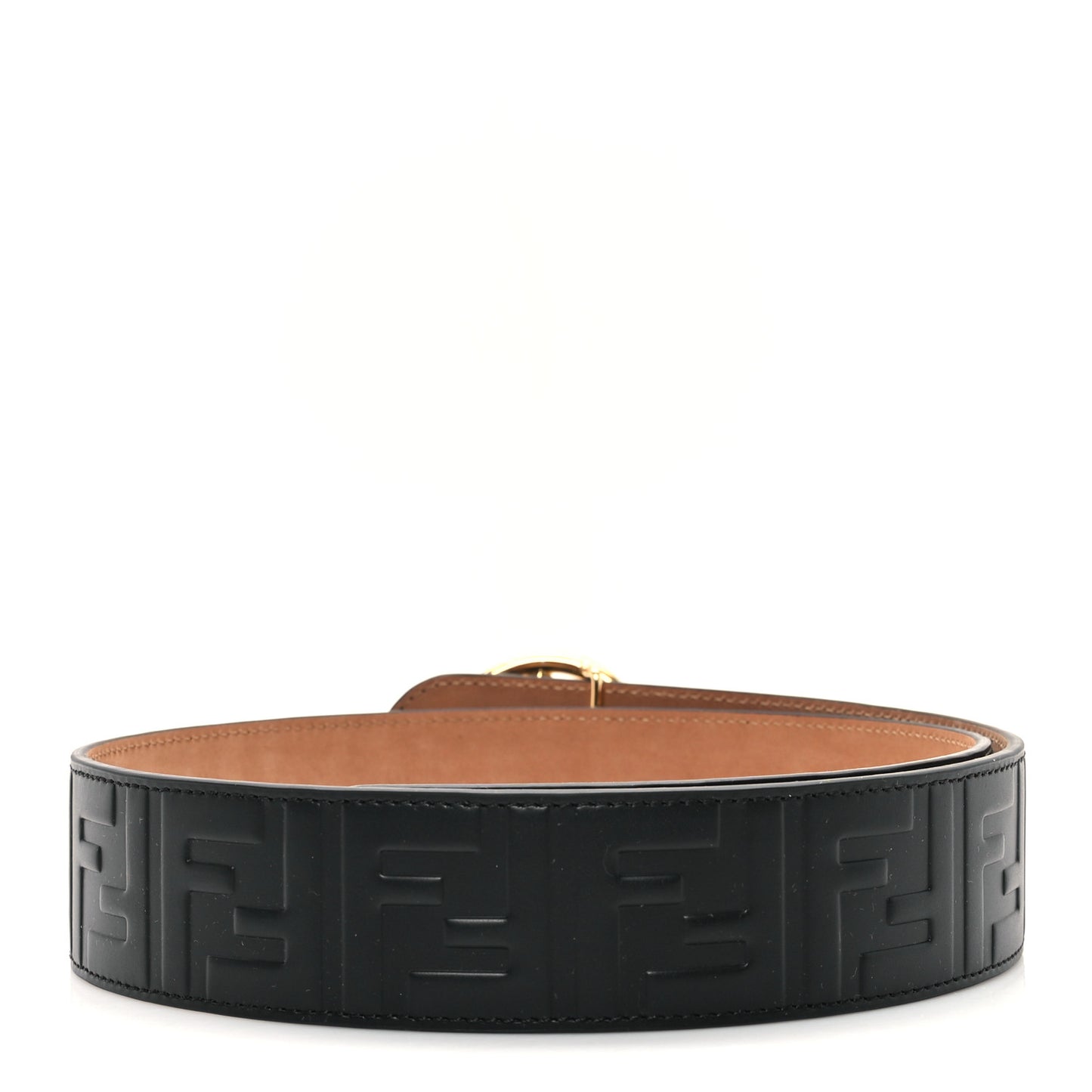 Calfskin F is Fendi FF 1974 Embossed Belt 75 30 Black
