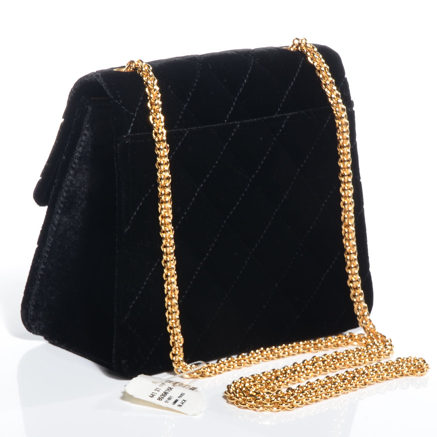 Chanel Velvet Flap Shoulder Bag Black 3 of 9