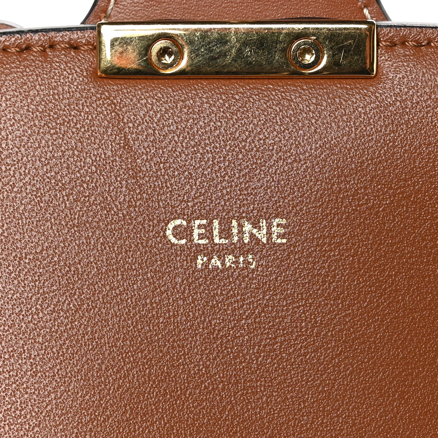 Celine Textile Natural Calfskin Teen Triomphe Natural Tan 6 of 9