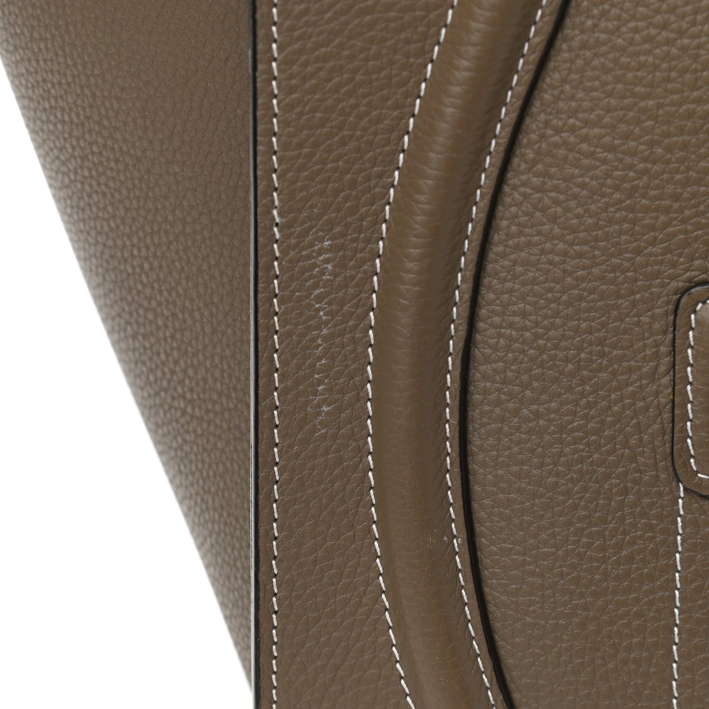Drummed Calfskin Mini Luggage Souris