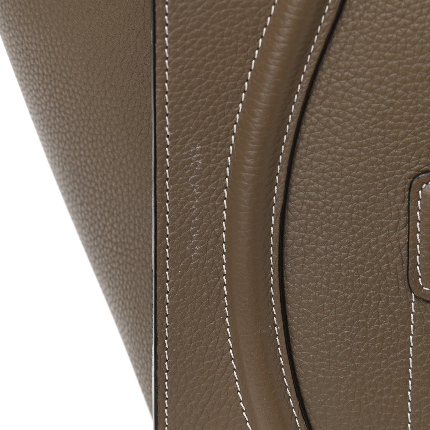 Celine Drummed Calfskin Mini Luggage Souris 11 of 11