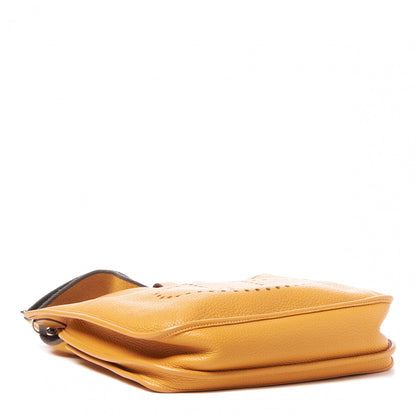 Hermes Taurillon Clemence Amazone Evelyne III PM Moutarde Taupe 3 of 7