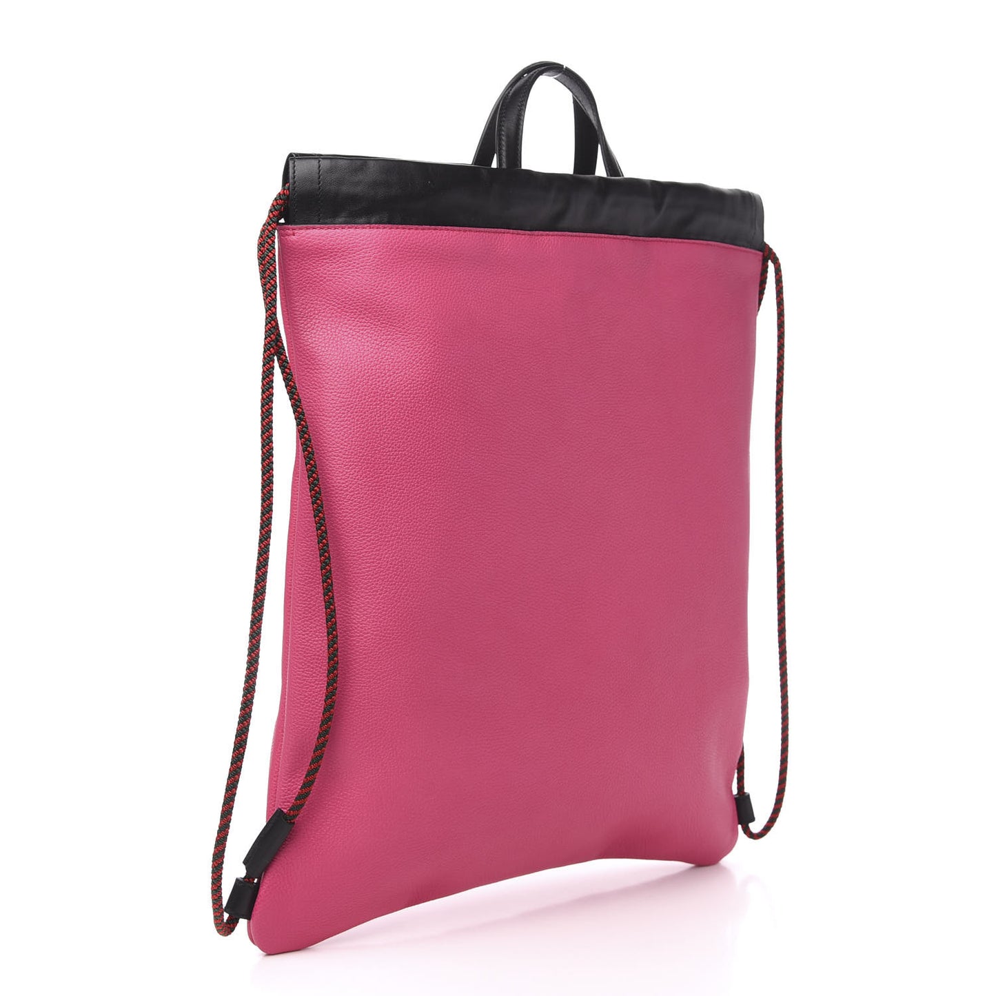 Grained Calfskin Logo Drawstring Backpack Box Pink Green Black